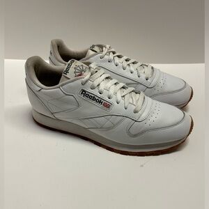 Reebok Men’s Classic‎ Size 10 Leather White /  Gum